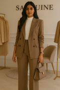 Brown suit for women
