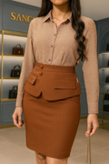 Brown Designer skirt for women