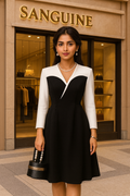 Black and white Designer Dress for women