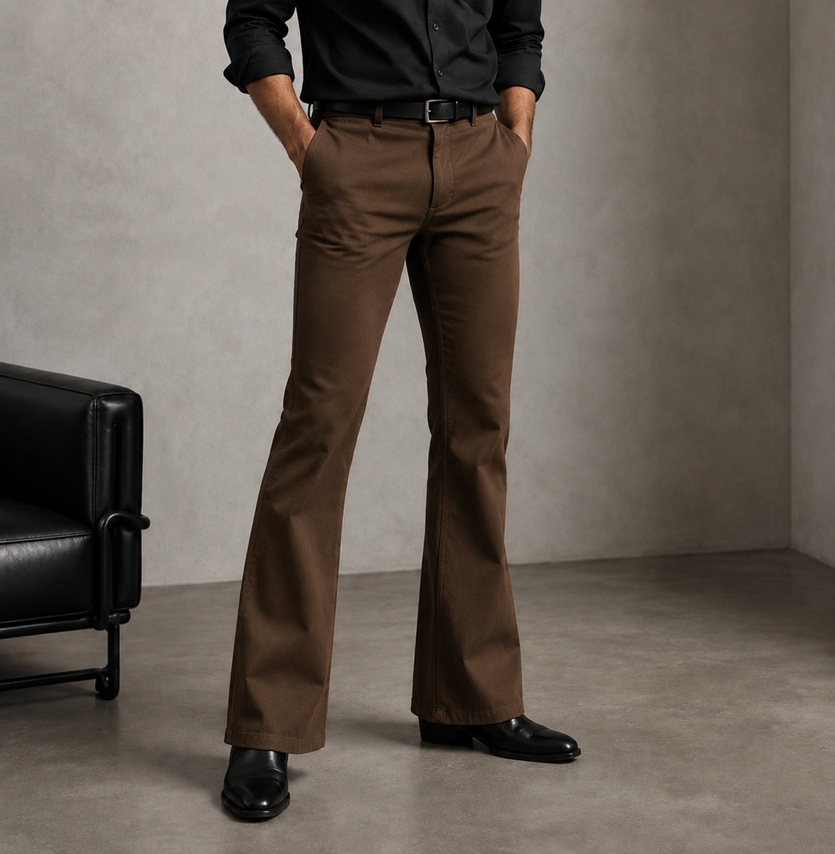 Bootcut trousers for men