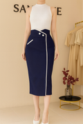Navy Designer skirt for women